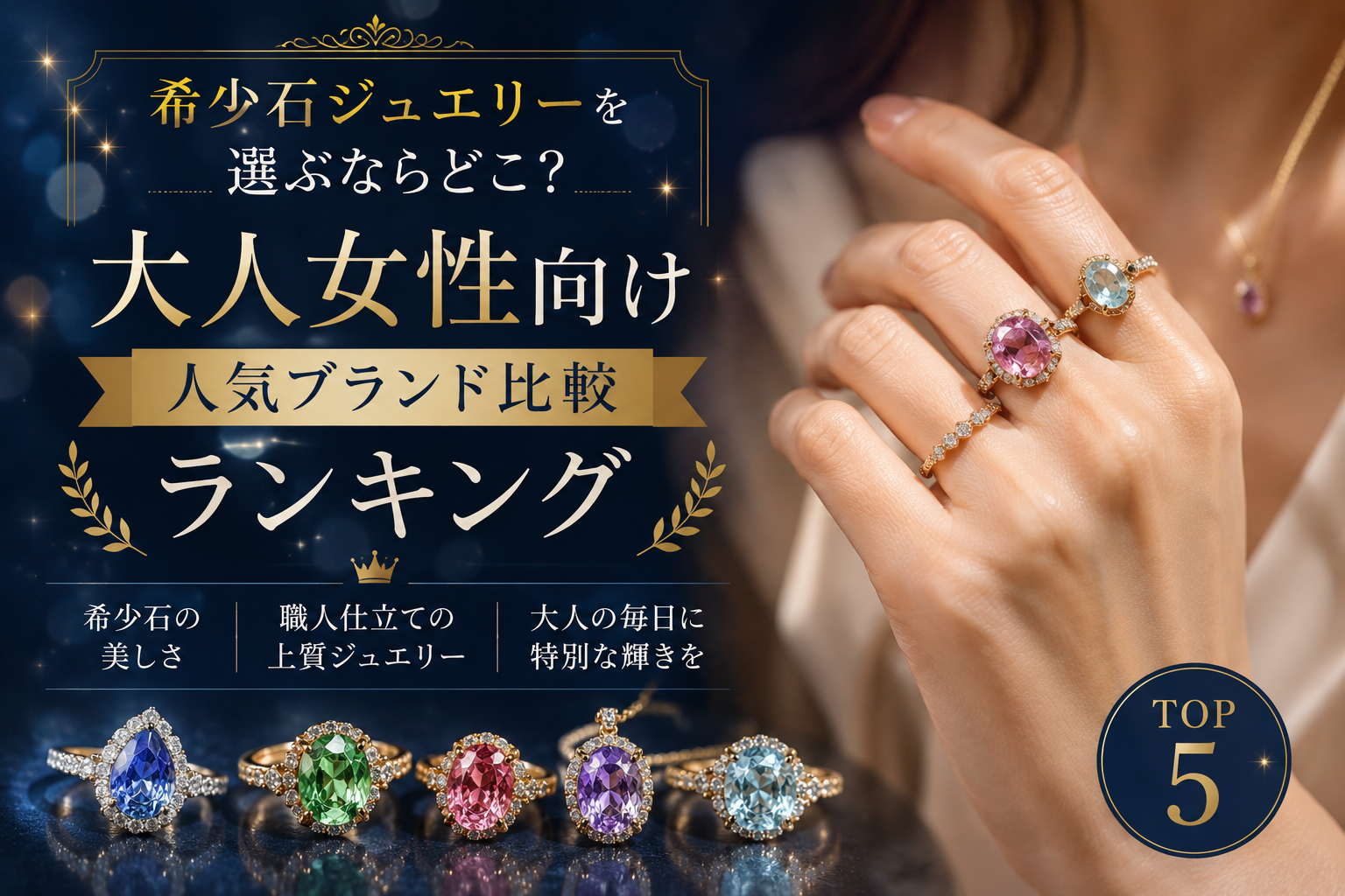 希少石ジュエリーを選ぶならどこ？大人女性向け人気ブランド比較ランキング